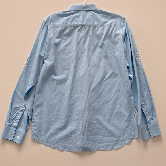 Calvin Klein Button Down Shirts Set Bundle of 2 Blue - Picture 9 of 9